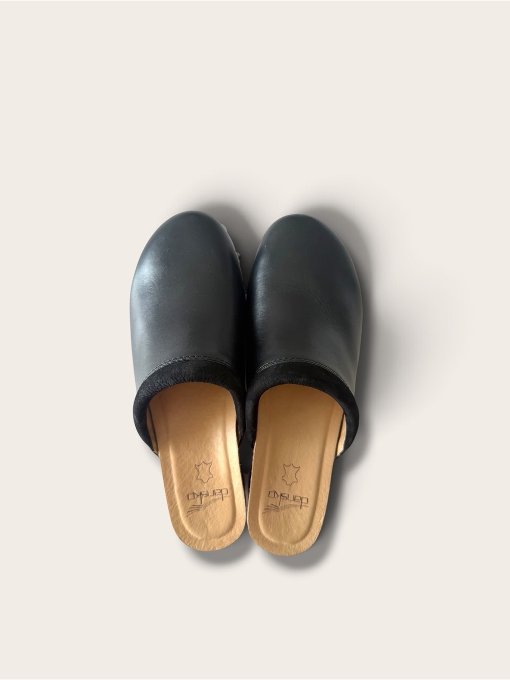 Dansko Andie Black Leather Studded Clogs Mules Heels 38 - Picture 9 of 12